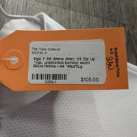 SS Show Shirt, 1/3 Zip Up *vgc, unstitched bottom seam
