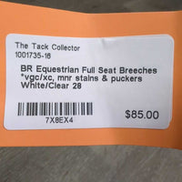 Full Seat Breeches *vgc/xc, mnr stains & puckers
