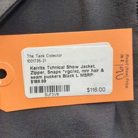 Tchnical Show Jacket, Zipper, Snaps *vgc/xc, mnr hair & seam puckers
