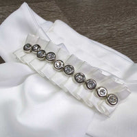 Satin Stock Tie, Velcro Collar, velcro changeable Bling Peice *like new
