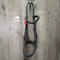 Rsd/Padded Monocrown Bridle, Buckles *gc, NO Flash, rubs, scrapes, xholes, hairy seams
