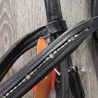 Rsd/Padded Monocrown Bridle, Buckles *gc, NO Flash, rubs, scrapes, xholes, hairy seams
