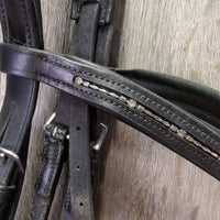 Rsd/Padded Monocrown Bridle, Buckles *gc, NO Flash, rubs, scrapes, xholes, hairy seams

