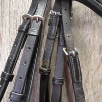 Rsd/Padded Monocrown Bridle, Buckles *gc, NO Flash, rubs, scrapes, xholes, hairy seams
