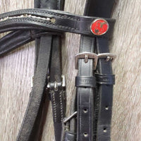 Rsd/Padded Monocrown Bridle, Buckles *gc, NO Flash, rubs, scrapes, xholes, hairy seams

