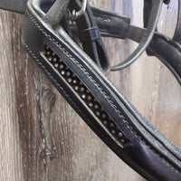 Rsd/Padded Monocrown Bridle, Flash, Bling, Cotton Web Reins, Buckles *vgc/gc, clean & dirt, creases, faded, scrapes
