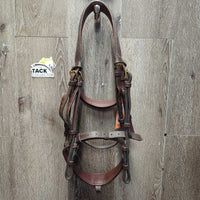 FS Monocrown Bridle, Mondega Rubber Reins *vgc/gc, mnr dirt, NO Flash, rubs, creases, scuffs & edge scrapes
