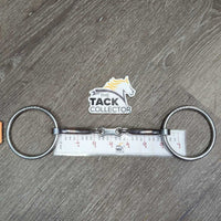 "MB 10" Thin Curved French Link Loose Ring Bit, v.small flat center bar *vgc/xc, clean, mnr rubs, scuffs, stains & residue
