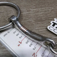 "MB 10" Thin Curved French Link Loose Ring Bit, v.small flat center bar *vgc/xc, clean, mnr rubs, scuffs, stains & residue
