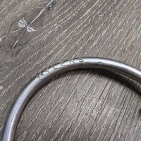 "MB 10" Thin Curved French Link Loose Ring Bit, v.small flat center bar *vgc/xc, clean, mnr rubs, scuffs, stains & residue
