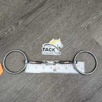 "MB 10" Thin Curved French Link Loose Ring Bit, v.small flat center bar *vgc/xc, clean, mnr rubs, scuffs, stains & residue
