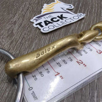Thin Curved French Link Loose Ring Bit, center Lozenge *vgc/gc, clean, scratches, stains, chews, rubs
