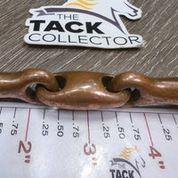 Med Hvy French Link Loose Ring Bit, center lozenge *gc, clena, stains, older, scratches, chewed, older

