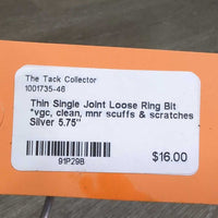 Thin Single Joint Loose Ring Bit *vgc, clean, mnr scuffs & scratches
