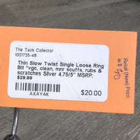 Thin Slow Twist Single Loose RIng Bit *vgc, clean, mnr scuffs, rubs & scratches
