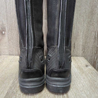 Dress Boots, zips *vgc/xc, shortened inside tops, mnr dirt, scuffs, dent & stain?paint, Sticky Zip:L
