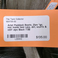 Paddock Boots, Zips *gc, mnr inside heel rubs, dirt, scuffs & stiff zips
