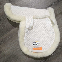 Sheepskin Fitted Hunter Saddle Pad *vgc, clean, puckers, pilly, rubs, dingy, older, stiff, bare spots
