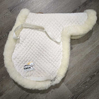 Sheepskin Fitted Hunter Saddle Pad *vgc, clean, puckers, pilly, rubs, dingy, older, stiff, bare spots
