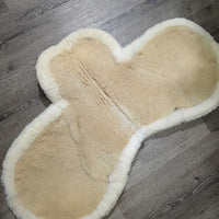Sheepskin Fitted Hunter Saddle Pad *vgc, clean, puckers, pilly, rubs, dingy, older, stiff, bare spots
