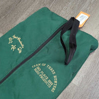 Thick Fleece Lined Cordura Bridle Bag, zipper "Equi-Products" *vgc, mnr hair & dirt, older
