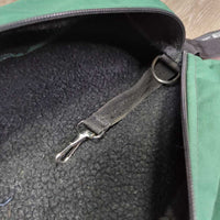 Thick Fleece Lined Cordura Bridle Bag, zipper "Equi-Products" *vgc, mnr hair & dirt, older
