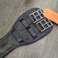 Shaped Padded Leather Short Girth, integrated els *vgc/gc, dirt, residue, mnr hair
