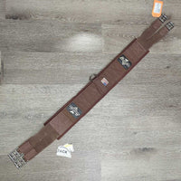 Neoprene Girth, detach liner, 2x els, d ring *gc, clean, dents, puckered els, residue, stains, mnr hair
