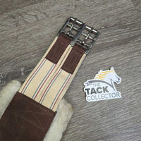 Nylon & Fleece Girth, 2x els, d ring *gc, smell, bent edge, stained, mnr dirt, hair
