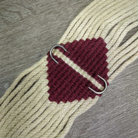 15 Strand Mohair? String Cinch, d rings *vgc, stains, mnr dirt, hair

