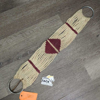 15 Strand Mohair? String Cinch, d rings *vgc, stains, mnr dirt, hair
