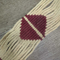 15 Strand Mohair? String Cinch, d rings *vgc, stains, mnr dirt, hair
