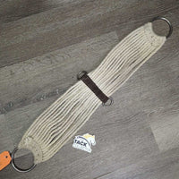 15 Strand String Cinch, d rings *gc/fair, dingy, undone stitching, stained, hair, pilly, mnr snags, fray
