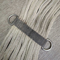 15 Strand Nylon String Cinch, d rings *fair, v.stained, residue, rubbed, mnr hair, rust
