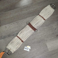 17 Strand String Cinch, d rings *fair, hairy, residue, stained, dingy, pilly, rubbed, dirt
