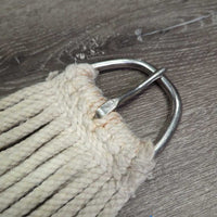 17 Strand String Cinch, d rings *fair, hairy, residue, stained, dingy, pilly, rubbed, dirt
