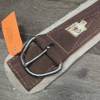 Nylon & Felt Cinch, d rings *gc, clean, dingy, pilly, stains, mnr hair
