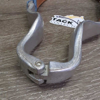 Aluminum & Nylon (Vinyl Lined) Web Nutcracker Cribbing Collar *vgc/gc, clean, mnr hole rubs & pulls, faded, stains
