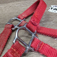 Thick Soft Nylon Halter, Slip Nose *gc, rubs, stains, frayed edges, snags
