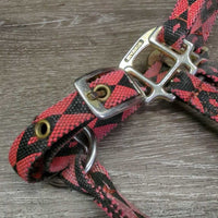 Stiff Nylon Halter, 2x adj *vgc, frays, mnr faded, dirt & stains, older

