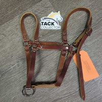 Soft Narrow Leather Halter, slip nose *xc, clean, mnr rubs
