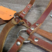 Soft Narrow Leather Halter, slip nose *xc, clean, mnr rubs
