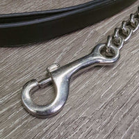 76" Padded Leather Lead Shank, 14" Nose Chain, Disc End *like new
