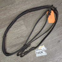 Cotton Web Reins *fair, undone stitching, missing tabs, frays, faded, stiff mnr dirt, tears
