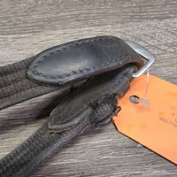 Cotton Web Reins *fair, undone stitching, missing tabs, frays, faded, stiff mnr dirt, tears
