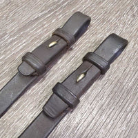 Curb - Plain Reins *fair, older, clean, xholes, twists, gouges, scrapes, stiff spots, creases, stains, pulled stitching
