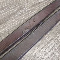 Curb - Plain Reins *fair, older, clean, xholes, twists, gouges, scrapes, stiff spots, creases, stains, pulled stitching
