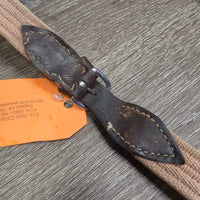 Wide Soft Cotton Web Reins, stoppers *gc/fair, older, clean, undone stitching, faded, scrapes, chews, threads, stains
