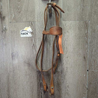 Thick Headstall *vgc/gc, clean, stiff, scrapes, stains & dry
