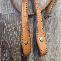 Thick Headstall *vgc/gc, clean, stiff, scrapes, stains & dry
